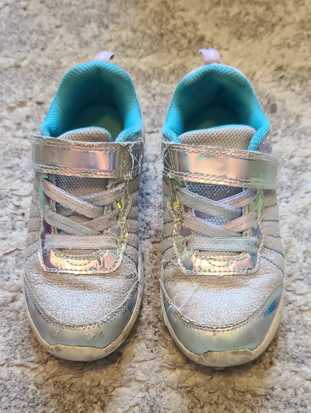 4 for $28 - Athletic Works Girls Toddler 12 Silver & Pink Light Up Sneakers